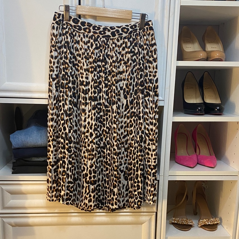 Express Animal Print pleated Skirt